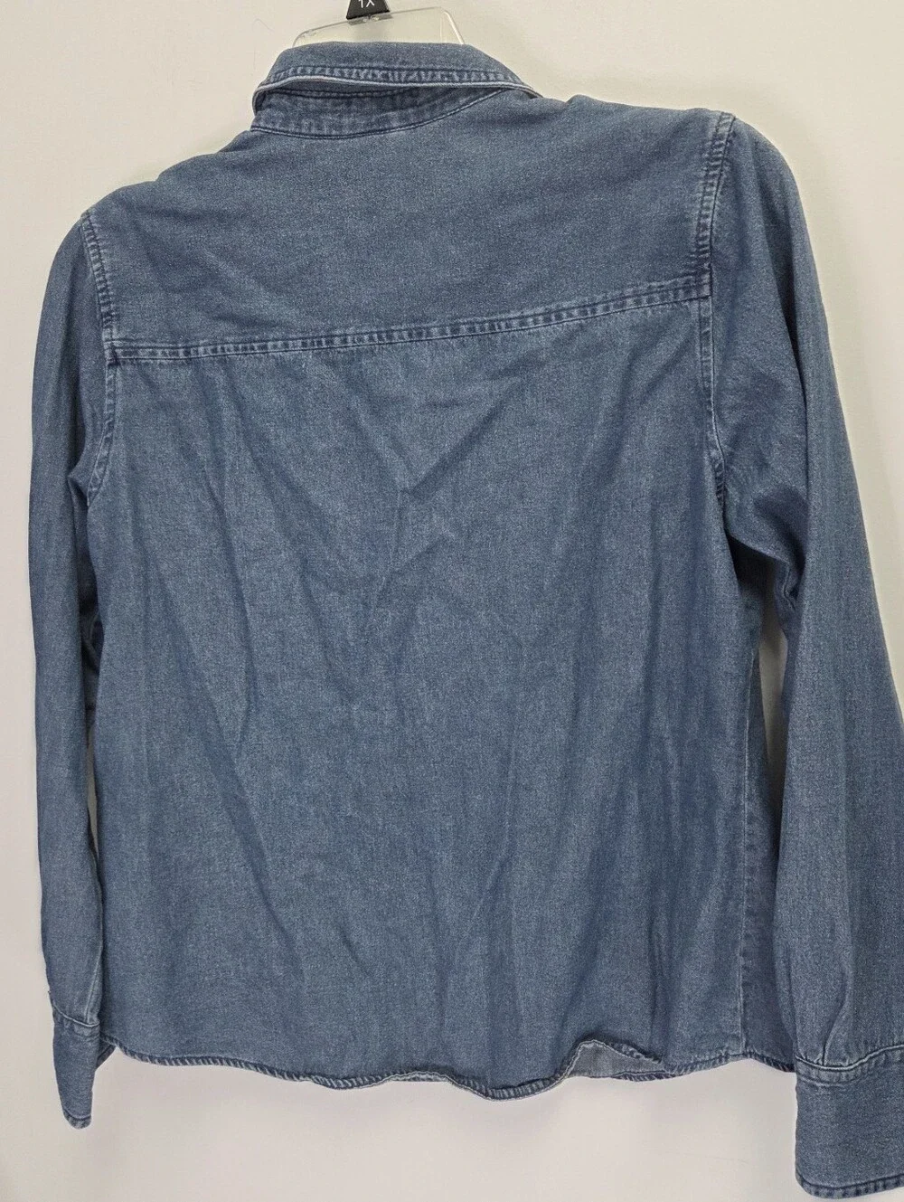 Vintage Holiday Editions Embroidered Halloween Denim Chambray Shirt Size Large - Picture 6 of 6